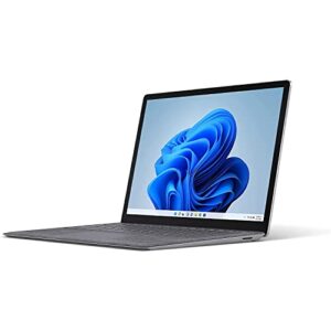 Microsoft 5PB-00027 Surface Laptop 4 13.5" AMD Ryzen 5 8GB/256GB Touch, Platinum Bundle with Elite Suite 18 Software + 1 Year Protection Warranty