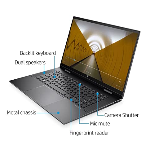 Latest HP Envy x360 2-in-1 Laptop | 15.6" IPS FHD Touchscreen | AMD 8-Core Ryzen 7 5825U | Radeon Graphics | 64GB RAM 2TB NVMe SSD | WiFi6 | USB-C | HDMI | Backlit KB | FPR | Windows 11 Pro