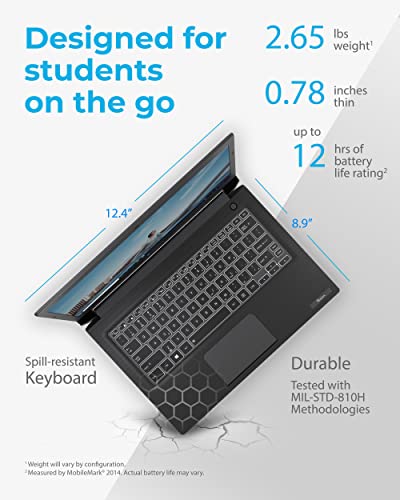 DYNABOOK Tecra Laptop, Intel Celeron 5205U, 4 GB RAM, 128 GB SSD, 13.3 Full HD Display, Windows 10 Pro Education, Tested Durability, Thin & Lightweight, Spill-Resistant Keyboard (A30-G, 2019)