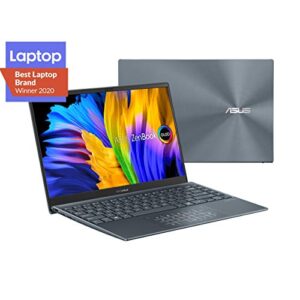 ASUS ZenBook 13 Ultra-Slim Laptop, 13.3” OLED NanoEdge, Intel Evo Platform i7-1165G7, 8GB, 512GB SSD, NumberPad, Thunderbolt 4, Wi-Fi 6, Windows 11 Home, AI Noise-Cancellation, Pine Grey, UX325EA-EH71