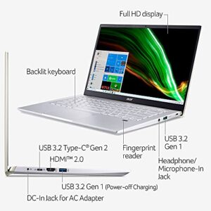 Acer Swift X SFX14-41G-R1S6 Laptop | 14" Full HD 100% sRGB | AMD Ryzen 7 5800U | NVIDIA RTX 3050Ti Laptop GPU | 16GB LPDDR4X | 512GB SSD
