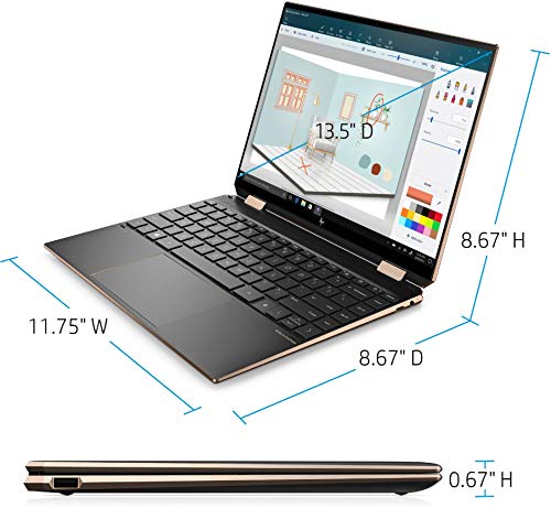 HP - Spectre x360 2-in-1 13.5" 3K2K OLED Touchscreen Laptop - Intel Evo Core i7 1195G7 2X TB4 MPP 2.0 Tilt Pen Included Windows 11 Home+ HDMI Cable (16GB RAM | 1TB PCIe SSD+32GB Intel Optane)