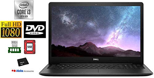 Dell Inspiron 3793 Premium 17.3'' FHD 1080P Non-Touch Laptop Computer Intel 10th Gen i3-1005G1 up to 3.4GHz 8GB RAM 1TB HDD Webcam DVD-RW HDMI WiFi Windows 10 Home, Aloha Bundle