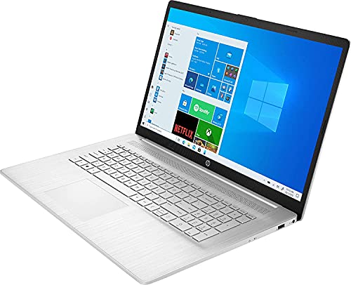 2021 Newest HP 17 Laptop, 17" HD+ Anti-Glare Screen, 11th Gen Intel Core i5-1135G7, Intel Iris Xe Graphics, 32 GB RAM, 1 TB PCIe SSD, Long Battery Life, Webcam, Mics, Win10, Silver + Microfiber Cloth