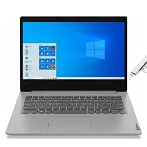 Lenovo 2022 Newest IdeaPad 3 14.0" FHD LED Anti-Glare Premium Laptop | Intel Core i3-1005G1 Processor | 4GB RAM | 128GB SSD | Windows 11 S | Platinum Grey | with USB3.0 HUB Bundle