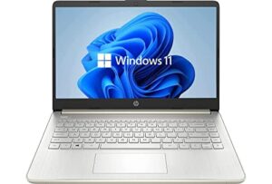 newest hp 14″ flagship laptop, windows 11 os, amd dual-core processor up to 2.60 ghz, 4gb ram, 64gb ssd, webcam, silver (renewed)