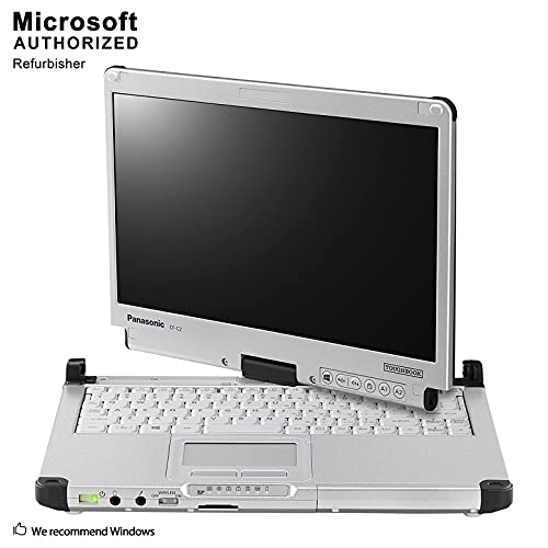 Panasonic Toughbook CF-C2 12.5 Inch Laptop , Intel Core i5 4300U up to 2.9GHz, 4G DDR3L, 240G SSD, WiFi, USB 3.0, VGA, HDMI, Windows 10 64 Bit-Multi-Language, English/Spanish/French(CI5)(Renewed)