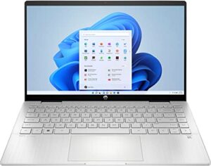 hp 2022 newest pavilion x360 2-in-1 14″ fhd ips touch-screen laptop | intel core i5-1235u | 8gb ram | 512gb ssd | backlit keyboard | fingerprint | windows 11 home | silver | with laptop stand bundle