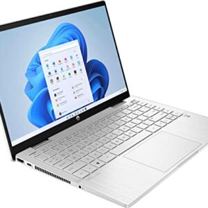 HP 2022 Newest Pavilion x360 2-in-1 14" FHD IPS Touch-Screen Laptop | Intel Core i5-1235U | 8GB RAM | 512GB SSD | Backlit Keyboard | Fingerprint | Windows 11 Home | Silver | with Laptop Stand Bundle