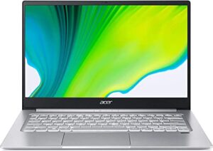 acer 2023 newest swift 3 intel evo thin & light laptop, 14″ fhd display, intel core i7-1165g7, 8gb lpddr4x, 512gb ssd, intel iris xe graphics, fingerprint reader, windows 11, sparkly siliver