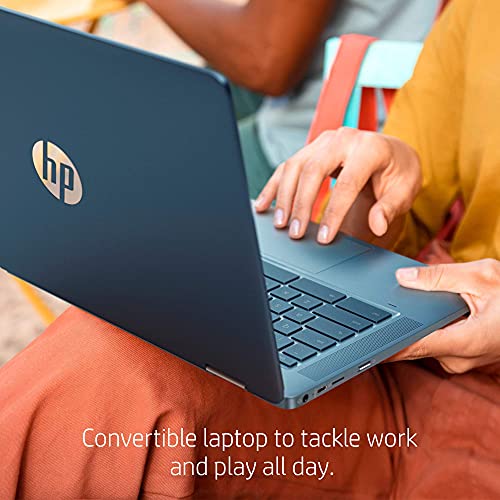 HP 2-in-1 Convertible Chromebook, 14inch HD Touchscreen, Intel N4020 Up to 2.8GHz, 4GB Ram, 64GB SSD, Intel UHD Graphics, Webcam,WiFi, Bluetooth,Blue, Chrome OS (Renewed)