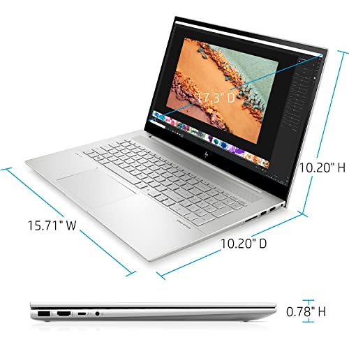 HP Envy Laptop, 17.3" IPS Touchscreen, Intel Core i7-1255U, GeForce MX 550, Backlit Keyboard, Fingerprint Reader, Wi-Fi 6, Audio by Bang & Olufsen, Win 11 (32GB RAM | 1TB PCIe SSD)