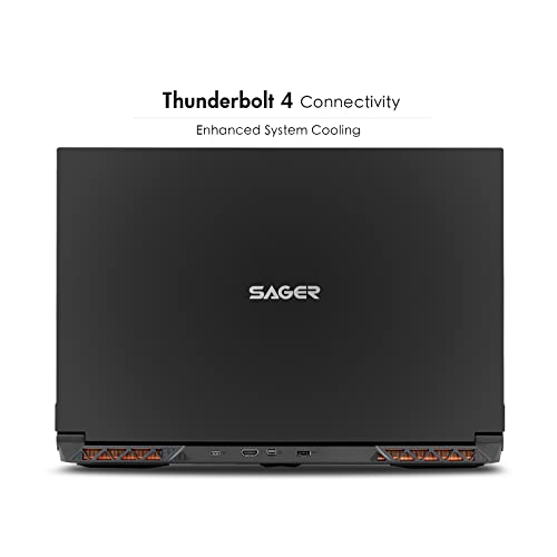 Sager 2023 NP7881D Gaming Laptop, 17.3 Inch FHD 144Hz 72% NTSC, Intel i9-13900HX, RTX 4060 8GB, 32GB RAM, 1TB Gen4 NVMe SSD, TBT 4, Win 11