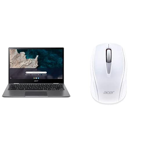 Acer Chromebook Enterprise Spin 513 R841LT-S6DJ | 13.3' FHD IPS Touch Gorilla Glass | Snapdragon 7c | 8GB LPDDR4X | 128GB eMMC | 4G LTE Acer RF Wireless (White), Works Chromebook