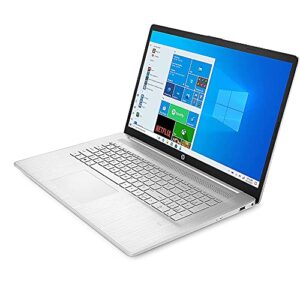 HP 2021 17 Laptop, 17.3-inch HD+ Touch Display, AMD Ryzen3 3250U Processor, 16 GB RAM, 256 GB SSD + 1TB HDD, WiFi, Webcam, Long Battery Life, Windows 10, Silver (Latest Model) (Renewed)