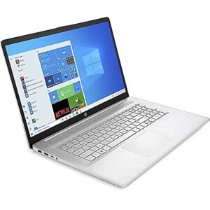 HP 2021 17 Laptop, 17.3-inch HD+ Touch Display, AMD Ryzen3 3250U Processor, 16 GB RAM, 256 GB SSD + 1TB HDD, WiFi, Webcam, Long Battery Life, Windows 10, Silver (Latest Model) (Renewed)