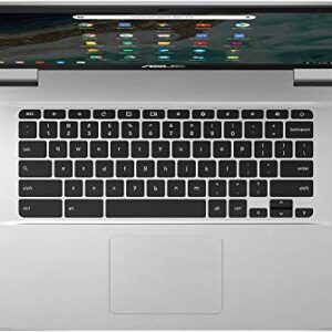 ASUS Chromebook C523NA , 15.6" FHD NanoEdge-Display with 180 Degree-Hinge, Intel Celeron N3350-Processor 1.1GHz, 4GB LPDDR4-RAM, 64GB Storage, Chrome OS, Silver (Renewed)