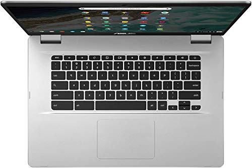 ASUS Chromebook C523NA , 15.6" FHD NanoEdge-Display with 180 Degree-Hinge, Intel Celeron N3350-Processor 1.1GHz, 4GB LPDDR4-RAM, 64GB Storage, Chrome OS, Silver (Renewed)