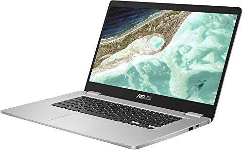 ASUS Chromebook C523NA , 15.6" FHD NanoEdge-Display with 180 Degree-Hinge, Intel Celeron N3350-Processor 1.1GHz, 4GB LPDDR4-RAM, 64GB Storage, Chrome OS, Silver (Renewed)