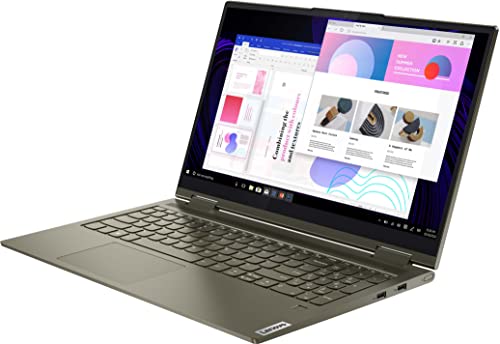 Lenovo 2023 Yoga 7i 15" FHD IPS Touchscreen 300nits 2-in-1 Laptop Intel Evo 4-Core i7-1165G7 Iris Xe Graphics 12GB RAM 2TB NVMe SSD WiFi AX Thunderbolt4 Fingerprint Backlit Windows 10 Pro w/RE USB