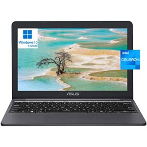 asus vivobook e12 laptop computer for home use and student, 11 11.6″ hd led display, intel celeron n3350, 4gb ram 64gb emmc, wi-fi 5, bt 4.1, hdmi, usb, 10 hours battery life, windows 10 home (s mode)