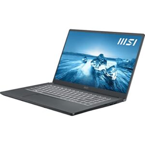 msi prestige 15 15.6″ fhd ultra thin and light professional laptop: intel core i5-1240p gtx 1650 16gb lpddr4x 512gb nvme ssd, thunderbolt 4, microsd card reader, win 11 home: carbon gray a12sc-011