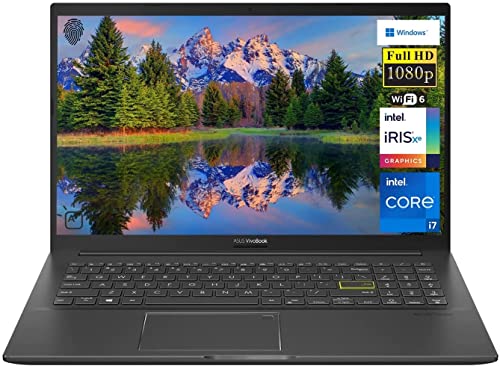 ASUS VivoBook 15.6" OLED FHD Laptop, Intel Core i7-1165G7 Processor, 16GB RAM 1TB PCIe SSD, Backlit Keyboard, Fingerprint Reader, Bluetooth, Webcam, Windows 10 Home, Black