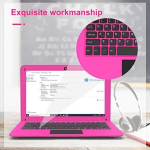 HBESTORE 10.1Inch Portable Laptop Mini Computer Ultra Thin Notebook with Apollo Lake N3350 ,6GB RAM and 64GB Storage with Windows10 OS (Pink).