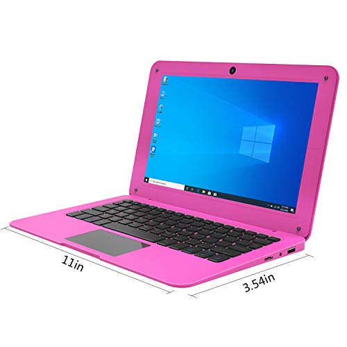 HBESTORE 10.1Inch Portable Laptop Mini Computer Ultra Thin Notebook with Apollo Lake N3350 ,6GB RAM and 64GB Storage with Windows10 OS (Pink).