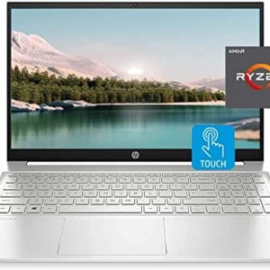 HP 2022 Newest Pavilion Laptop, 15.6" Full HD Touchscreen, AMD Ryzen 5 5500U Processor, 16GB RAM, 1TB SSD, Backlit Keyboard, Webcam, HDMI, B&O Audio, Wi-Fi 6, Bluetooth, Windows 11 Home, Silver