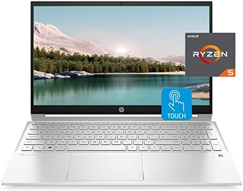 HP 2022 Newest Pavilion Laptop, 15.6" Full HD Touchscreen, AMD Ryzen 5 5500U Processor, 16GB RAM, 1TB SSD, Backlit Keyboard, Webcam, HDMI, B&O Audio, Wi-Fi 6, Bluetooth, Windows 11 Home, Silver