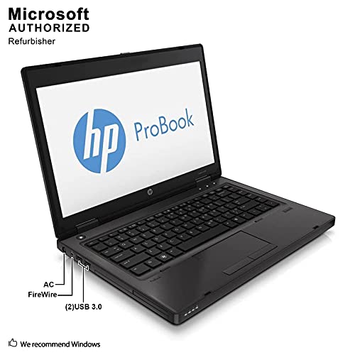 HP ProBook 6470B 14in HD Notebook High Performance Business Laptop Computer, Intel i5-3210M up to 3.1GHz, 8GB RAM, 128GB SSD, DVD, WiFi, Windows 10 Pro 64 Bit (Renewed)