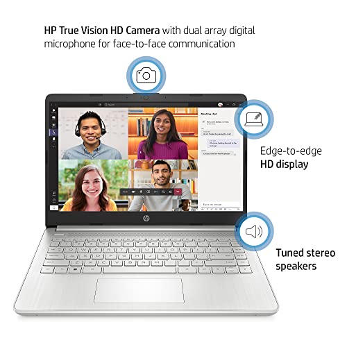 HP 14" Business Laptop Computer, Intel Quad-Core i5-1135G7 up to 4.2GHz (Beat i7-1065G7), 32GB DDR4 RAM, 1TB PCIe SSD, 802.11AC WiFi, Bluetooth, Natural Silver, Windows 11 Pro, BROAG Extension Cable