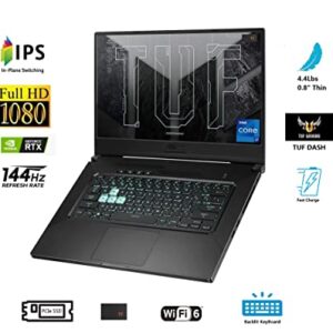 2022 New ASUS Powerful TUF Dash Gaming Laptop: 15.6" FHD 144Hz IPS Display, Intel Gaming H Core H 8-Core i7-11370H, 32GB RAM, 1.5TB SSD, 4GB GeForce RTX 3050Ti, Wifi6, Backlit-KYB, DTS, Win10H