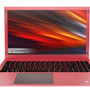 Gateway 15.6 FHD Ultra Slim Notebook in Red Intel Quad Core up to 3.1Ghz 4GB DDR4 128GB SSD Tuned by THX Audio HDMI Cortana Webcam Windows 11 (Renewed)