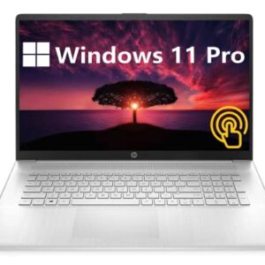 HP [Windows 11 Pro] 17.3" HD Touchscreen Business Laptop, AMD Ryzen 5-5500U, 32GB RAM, 1TB SSD, HDMI, WiFi, Type-C, Full-Size Keyboard, Numeric Keypad, Long Battery Life, USB Business Card