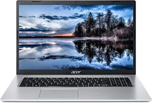 acer newest aspire 3 17.3” full hd screen laptop, 11th gen intel core i5-1135g7(beat i7-1065g7, up to 4.2ghz), 8gb ram, 256gb ssd, webcam, wifi, hdmi, rj-45, bluetooth, windows 10, silver+jvq mp