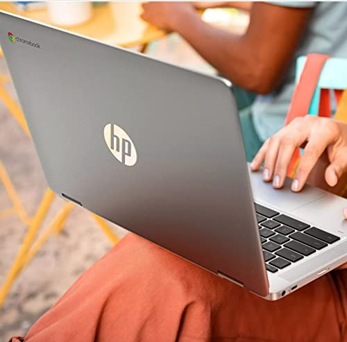 HP Chromebook x360 14-inch HD Touchscreen, 64GB eMMC, Intel Celeron N4020 2-in-1 Laptop (4GB RAM, USB-C, Wi-Fi, Webcam, SD Card Reader, Chrome OS) Silver, 14a-ca0036tg, Natural 14-14.99 inches