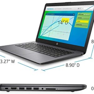 HP 2022 Stream 14" HD Thin and Light Laptop, Intel Celeron N4000 Processor, 4GB RAM, 64GB eMMC, HDMI, Webcam, WiFi, Bluetooth, 1 Year Office 365, Windows 10 S, Brilliant Black, W/ IFT Accessories