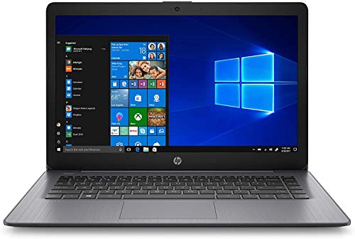 HP 2022 Stream 14" HD Thin and Light Laptop, Intel Celeron N4000 Processor, 4GB RAM, 64GB eMMC, HDMI, Webcam, WiFi, Bluetooth, 1 Year Office 365, Windows 10 S, Brilliant Black, W/ IFT Accessories