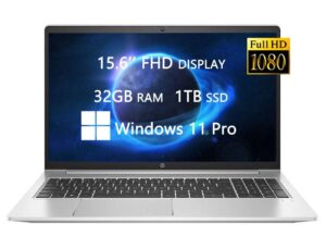 2022 newest upgraded hp probook 450 g8 laptops for business and professionals, 15.6 inch fhd computer, intel core i5 1135g7, 32gb ram, 1tb ssd, backlit keyboard, windows 11 pro, rokc hdmi cable