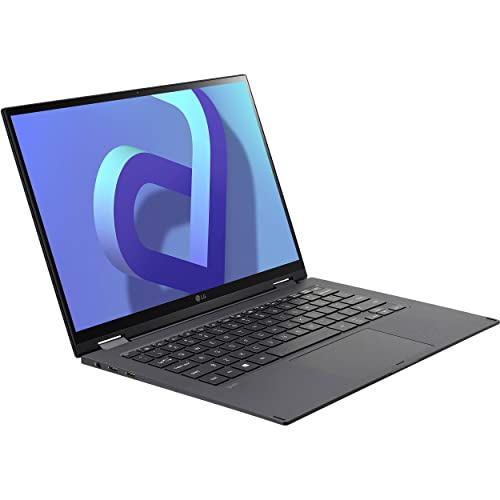 LG 2023 Gram 14 14" Touchscreen WUXGA 2-in-1 Laptop, 12th Gen Intel 12-Core i7-1260P, 8GB LPDDR5 RAM, 512GB PCIe SSD, WiFi 6, Bluetooth 5.1, Backlit Keyboard, Windows 11 Home, BROAG Extension Cable