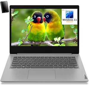 lenovo [windows 11 pro] 2022 ideapad 3i 14″ fhd business laptop, intel quad-core i5 10210u up to 4.2ghz, 12gb ddr4 ram, 512gb pcie ssd, ac wifi, bluetooth, platinum grey, 500gb external hard drive