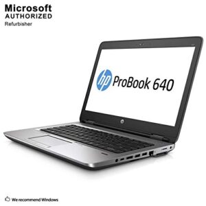HP ProBook 640 G2 14 Inch Business Laptop, Intel Core i7-6600U up to 3.4GHz, 16G DDR4, 512G SSD, Webcam, USB 3.0, Type-C, WiFi, VGA, DP, Win 10 Pro 64 Bit (Renewed)
