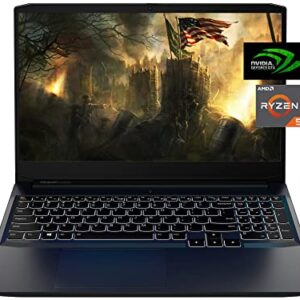 Gaming Laptop by Lenovo – Ideapad for Laptop Gamer, 2022 Upgraded Version, 15.6" FHD 120, AMD Ryzen 5 5600H, 8GB RAM, 256GB SSD, NVIDIA GeForce RTX 3050 Ti, Backlit Keyboard, Windows 11, ROKC MP