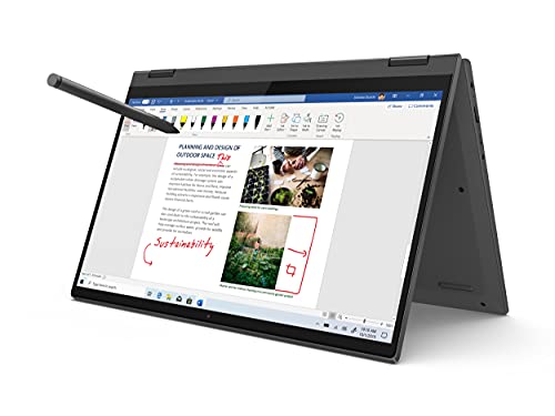 Lenovo Flex 5 14 2-in-1 Business Laptop 14" FHD IPS Touchscreen AMD Quad-Core Ryzen 3 4300U (Beats i7-10510U) 4GB RAM 128GB SSD AMD Radeon Graphics HDMI USB-C Dolby Audio Webcam Win10 Pro Grey + Pen