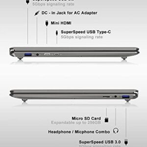 HTOOLS Windows Laptop Computer,Intel Celeron N4120 Quad-Core,Windows 11 Laptop 8GB Ram,128GB SSD(2TB SSD Expansion),14Inch Laptop,FHD IPS Display&2MP Webcam,Dual Band WiFi,Type C,Computer Laptop