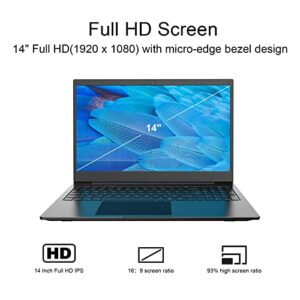 14.0" FHD Laptop Computer Intel Core i5-8279U Processor (up to 4.1 GHz) 8GB DDR4 RAM 256GB SSD Windows 10 Home Ultra Slim, Notebook Computer with Lens Anti-Peep Design, Webcam, WiFi, and Bluetooth 5.1
