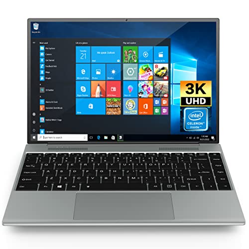 XOPPOX Windows 10 Laptop 2022 New 13.5 Inch Computer Laptop with Intel Celeron Dual Core 8GB RAM 128GB SSD, 2.4G WiFi, USB 3.0, Bluetooth 4.0 for Business or Student