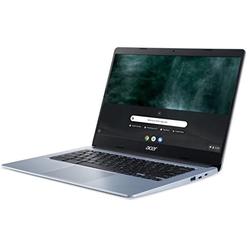 Acer Chromebook 314 14" FHD Laptop Computer, Intel Celeron N4020 up to 2.8GHz, 4GB LPDDR4 RAM, 64GB eMMC, 802.11AC WiFi, Bluetooth 5.0, USB Type-C, Silver, Chrome OS, BROAGE 3 Feet USB Extension Cable